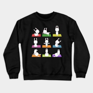 Bunny Yoga Funny Rabbits In Yoga Poses Sports T-Shirt Crewneck Sweatshirt